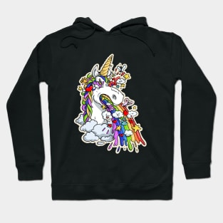 Unicorn - little colorful vomit Hoodie